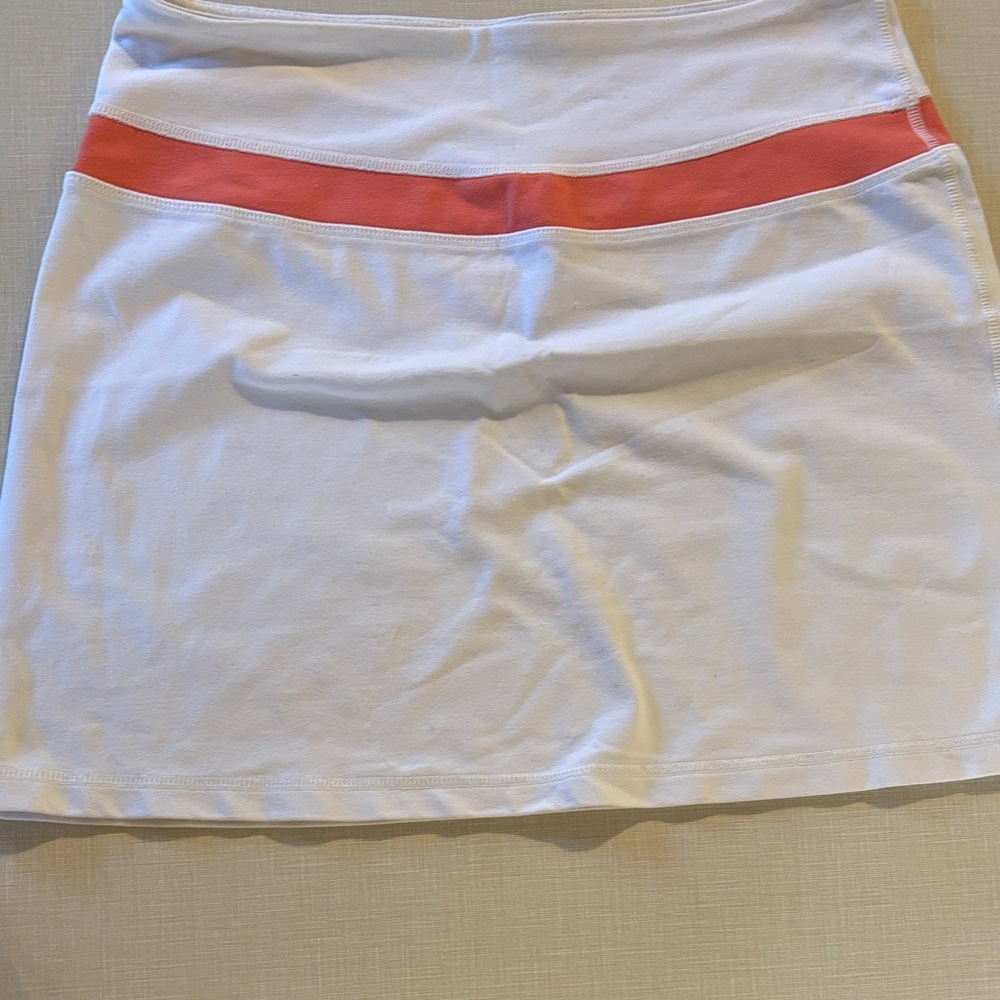 Vintage lululemon athletica White and orange tennis  Skirt
